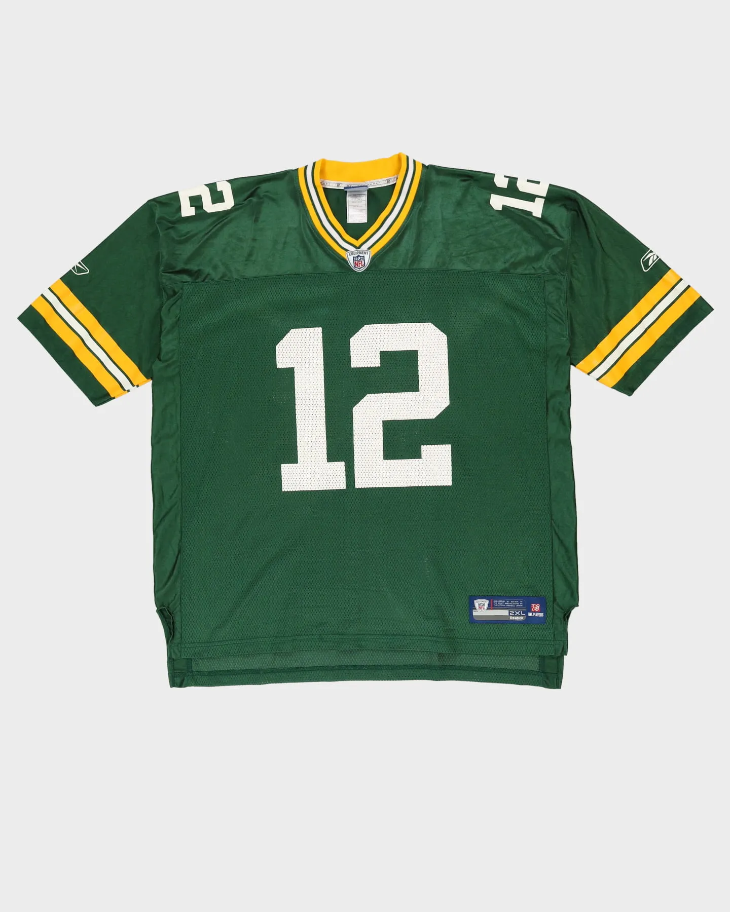 00s Aaron Rodgers #12 Green Bay Packers Green NFL American Football Jersey - XXL