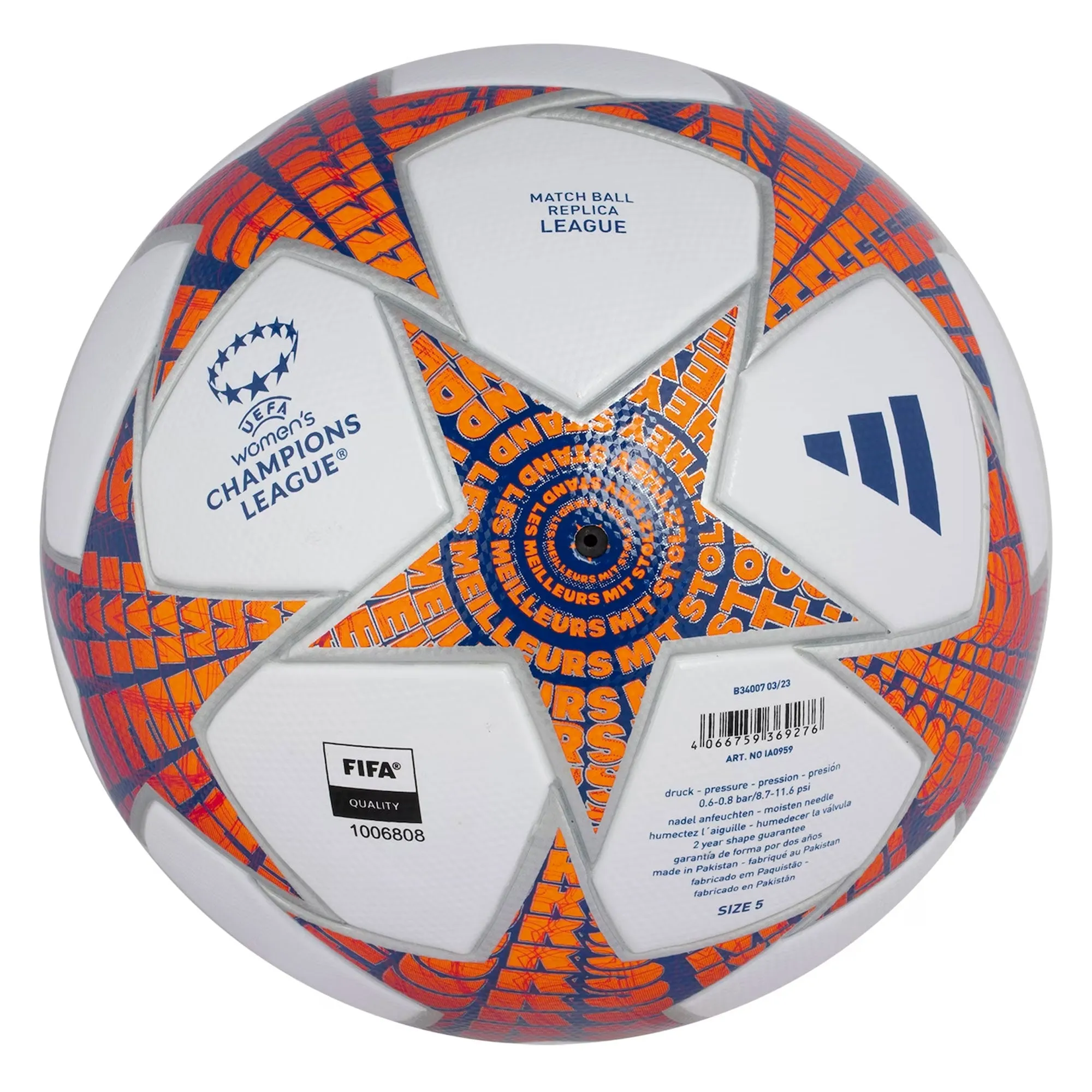 adidas UEFA Women's 2023/24 Champions League Ball White/Red/Blue