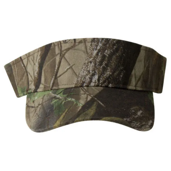 AHEAD Hd Green/Camo Real Tree Hardwoods Visor