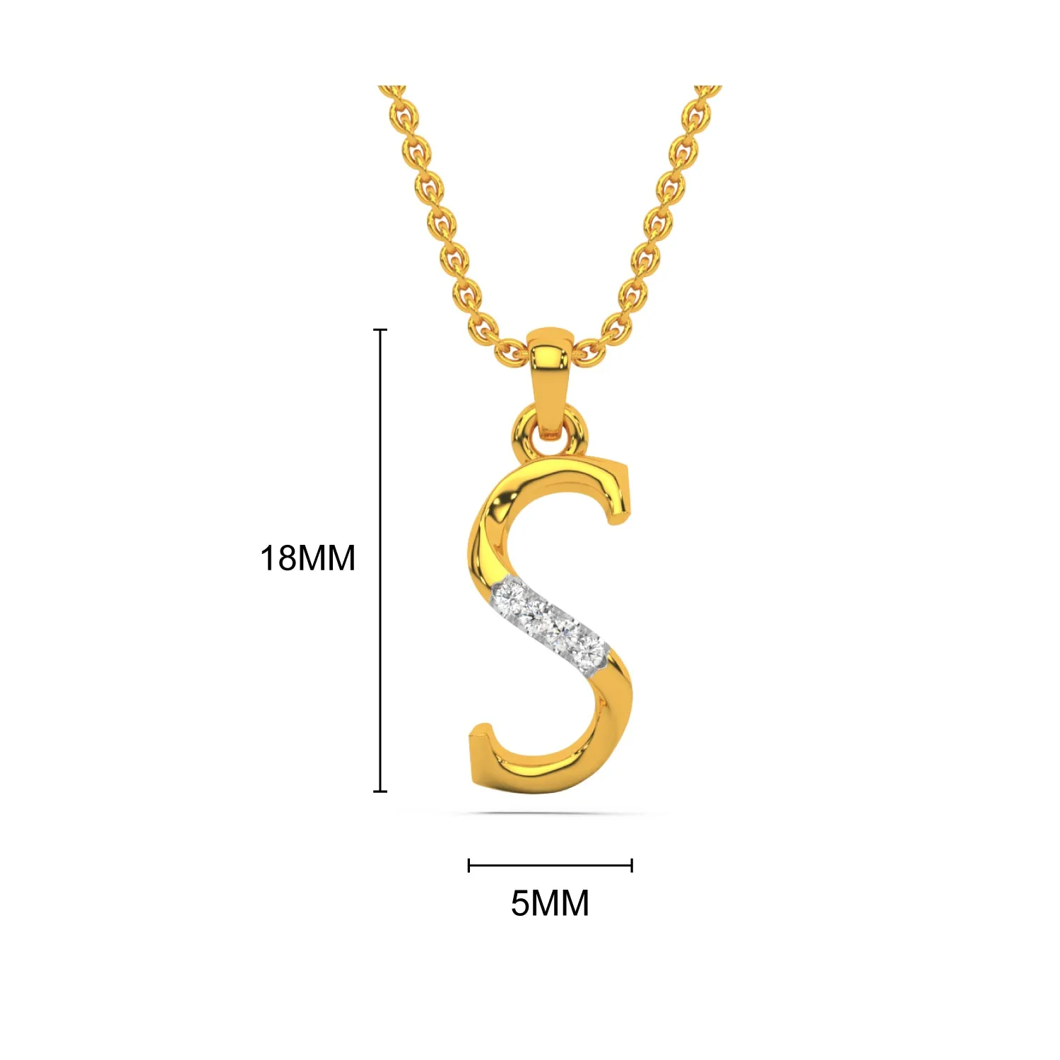 Alphabet S  Unisex Pendant