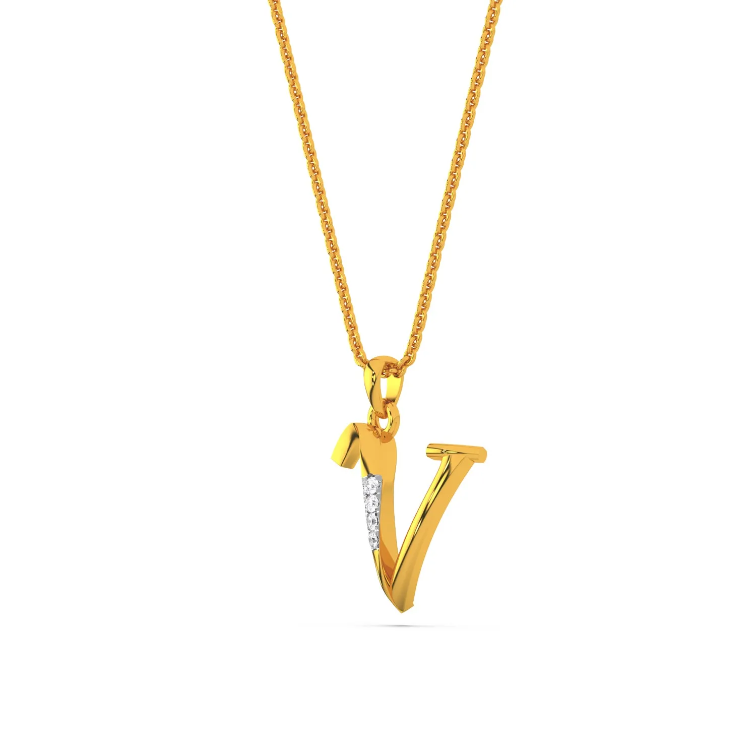 Alphabet V  Unisex Pendant