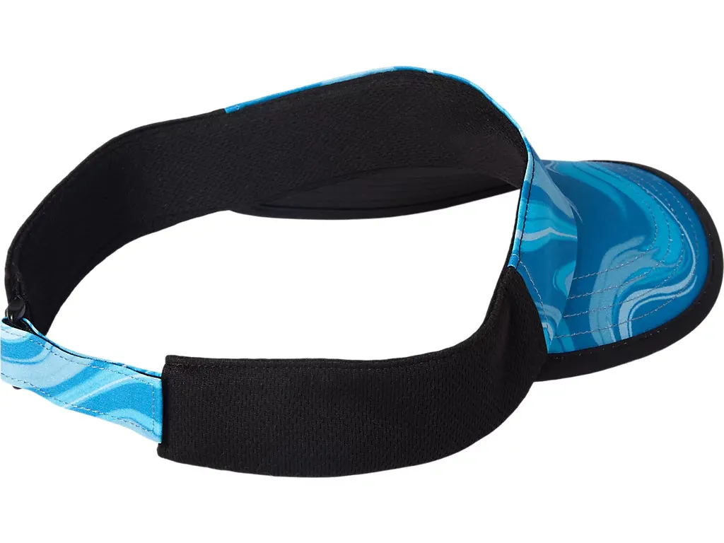 Asics Zonneklep Graphic Visor Blauw Zwart