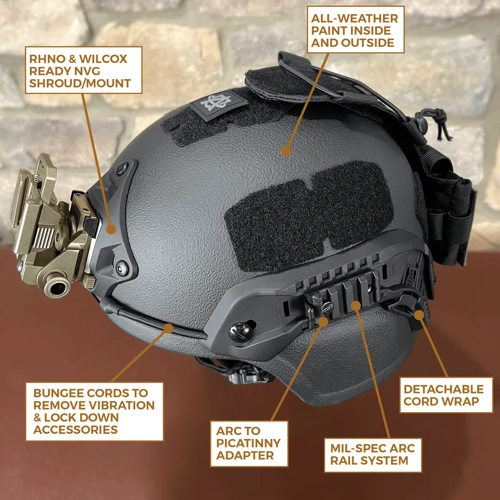 Atomic Defense MICH/ACH Ballistic Helmet | NIJ Level IIIA 