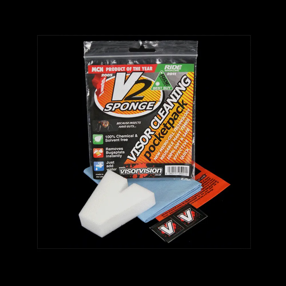 Bike It V2 Sponge Visor Cleaning Pocket Pack (10 Pack)