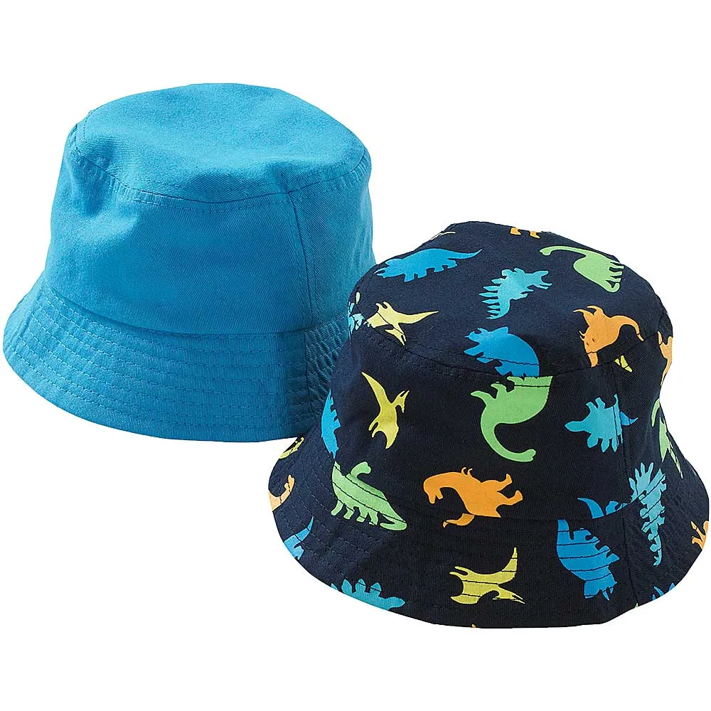 Boys Two Pack Dinosaur Fisherman Hats