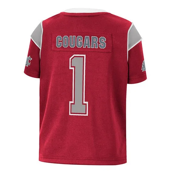 Colosseum Toddler WSU 1 Football Jersey - Stylish & Comfortable for Young Fans