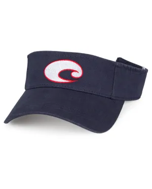 Costa Cotton Visor - Navy