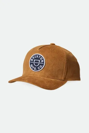 Crest C Netplus MP Snapback - Golden Brown Cord