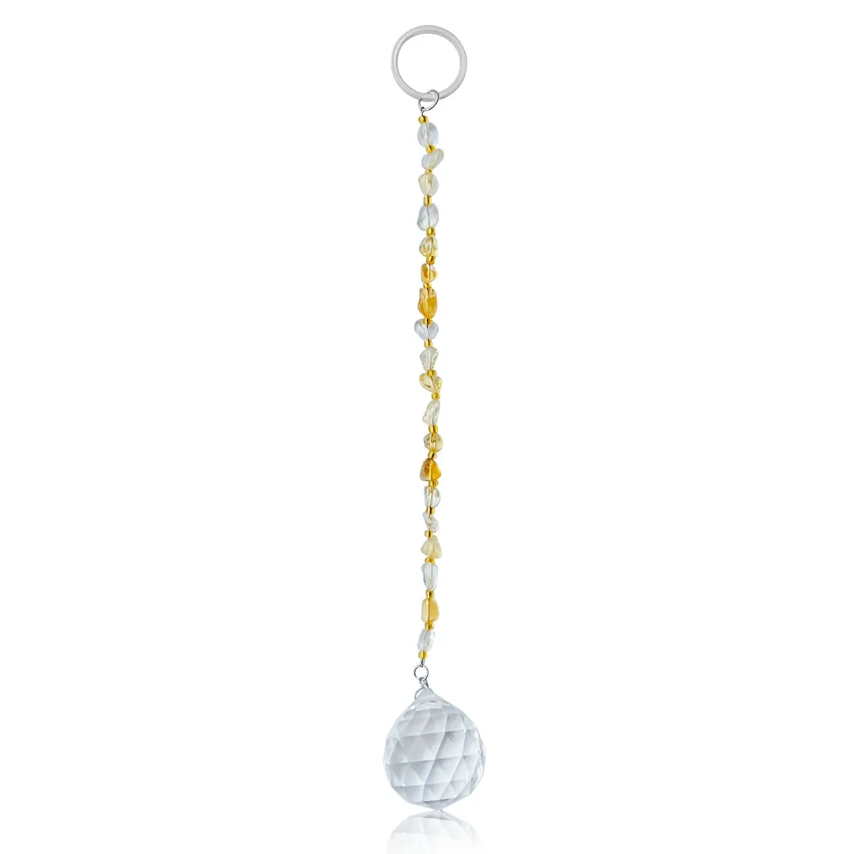 Crystal Sun Catcher - Rainbow Maker Citrine Keychain