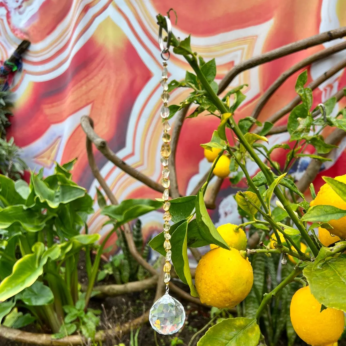 Crystal Sun Catcher - Rainbow Maker Citrine Keychain