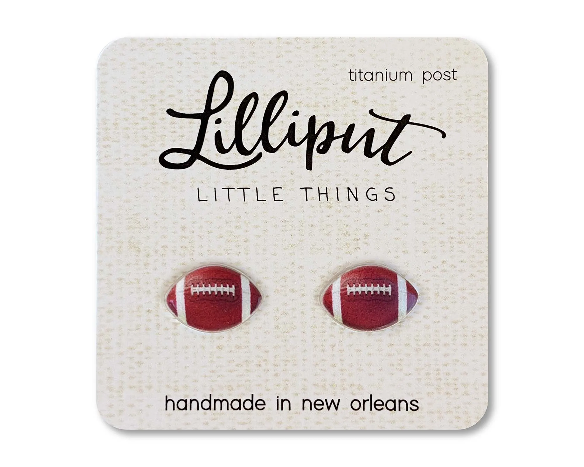 Football Stud Earrings