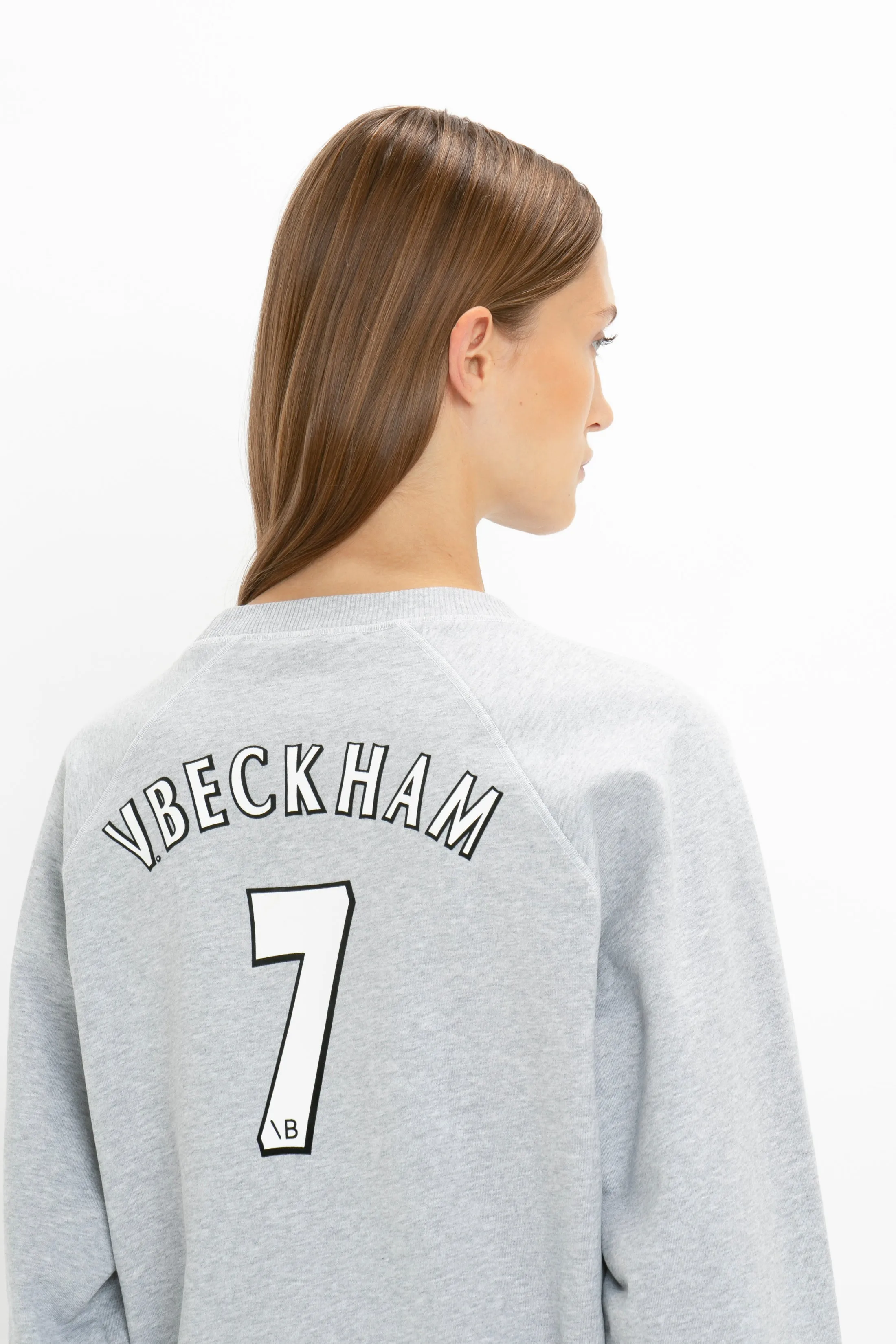 Football Sweatshirt In Grey Marl