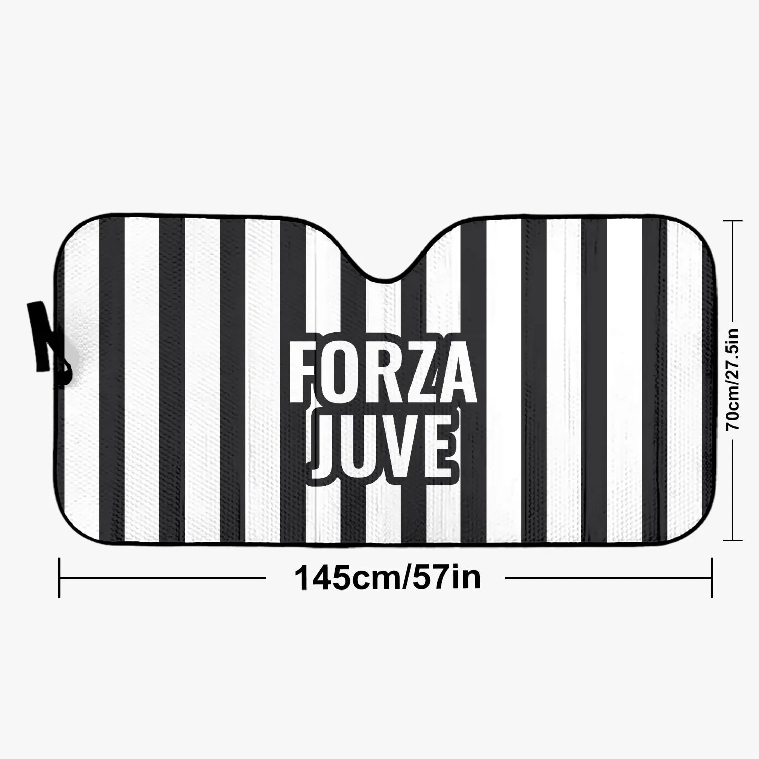 Premium Forza Juve Car Sun Shade - Stylish Sun Protection for Juventus Fans