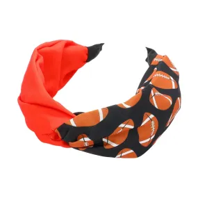 Game Day Football Patterned Twisted Headband