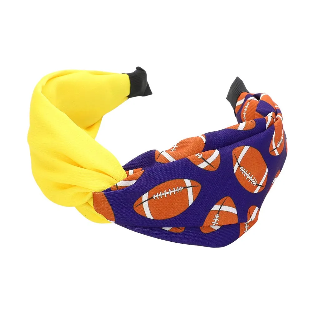 Game Day Football Patterned Twisted Headband