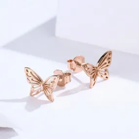 GC240 Butterfly Dream Stud Earrings - 925 Sterling Silver Charm Jewelry