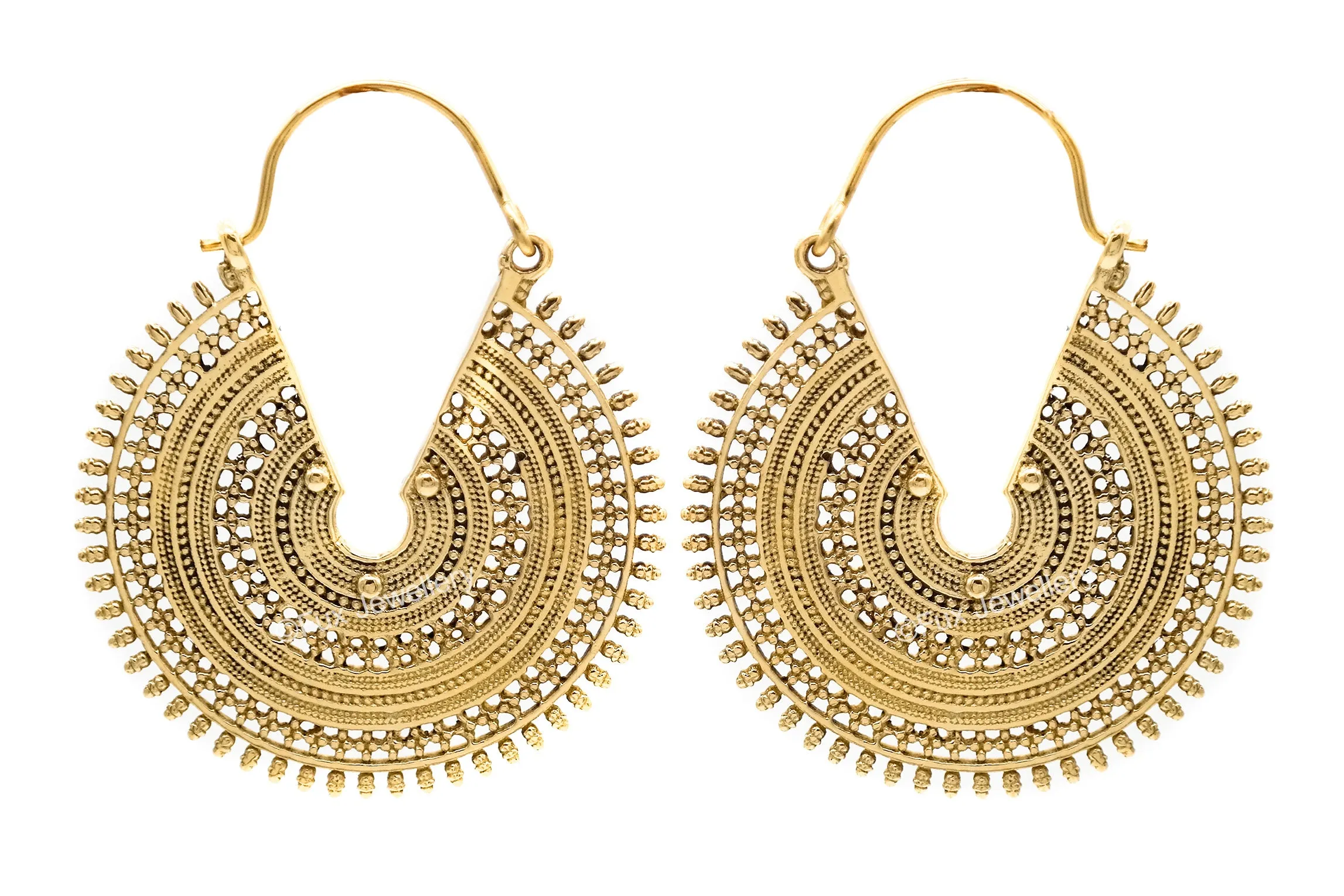 Golden Sun Goddess Hoops