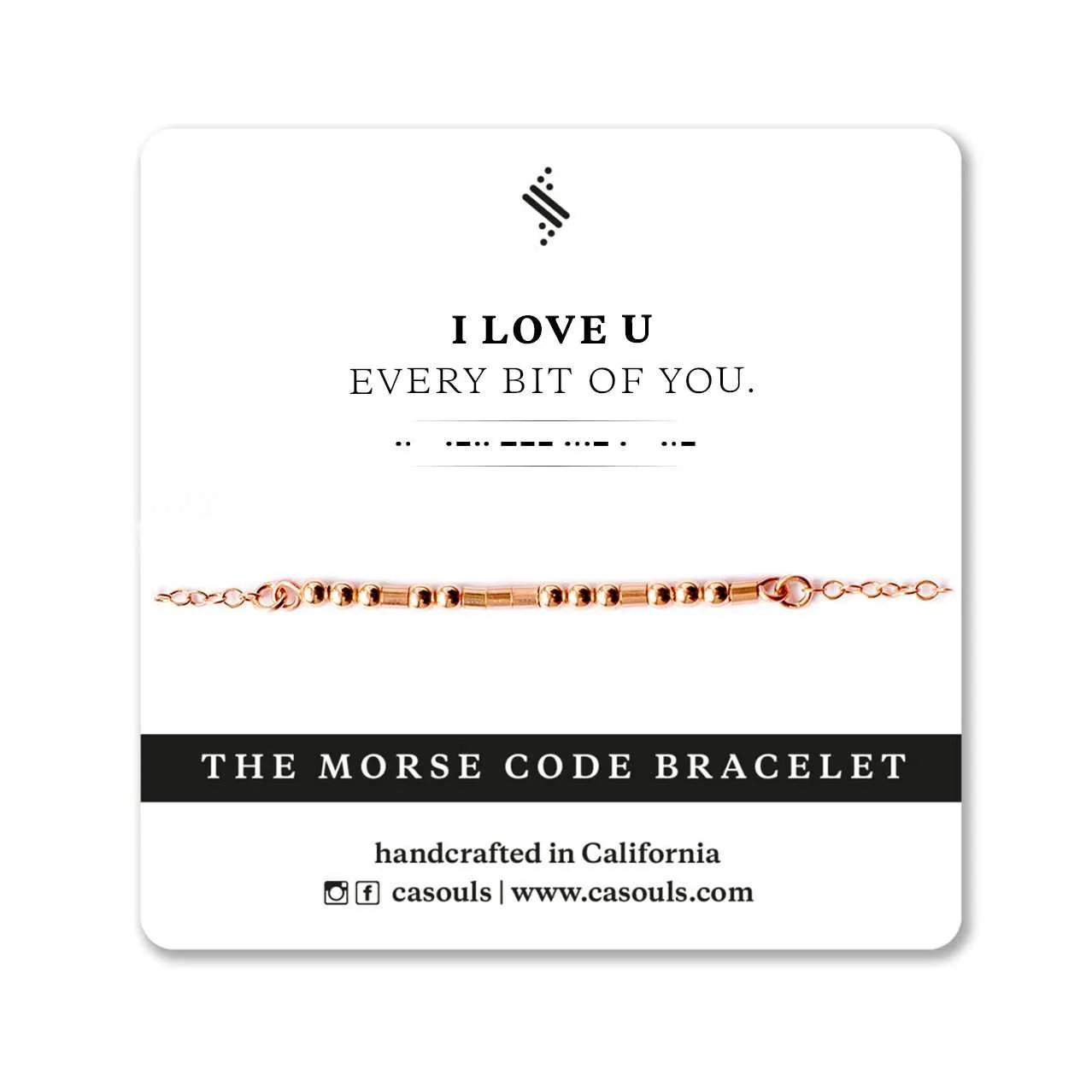 I LOVE U, EVERY BIT OF YOU - MORSE CODE BRACELET