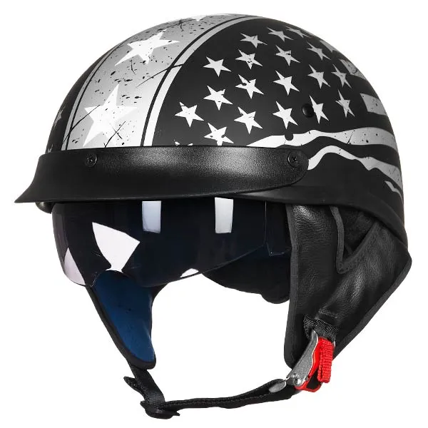 ILM Motorcycle Open Face Half Helmet Model 205V