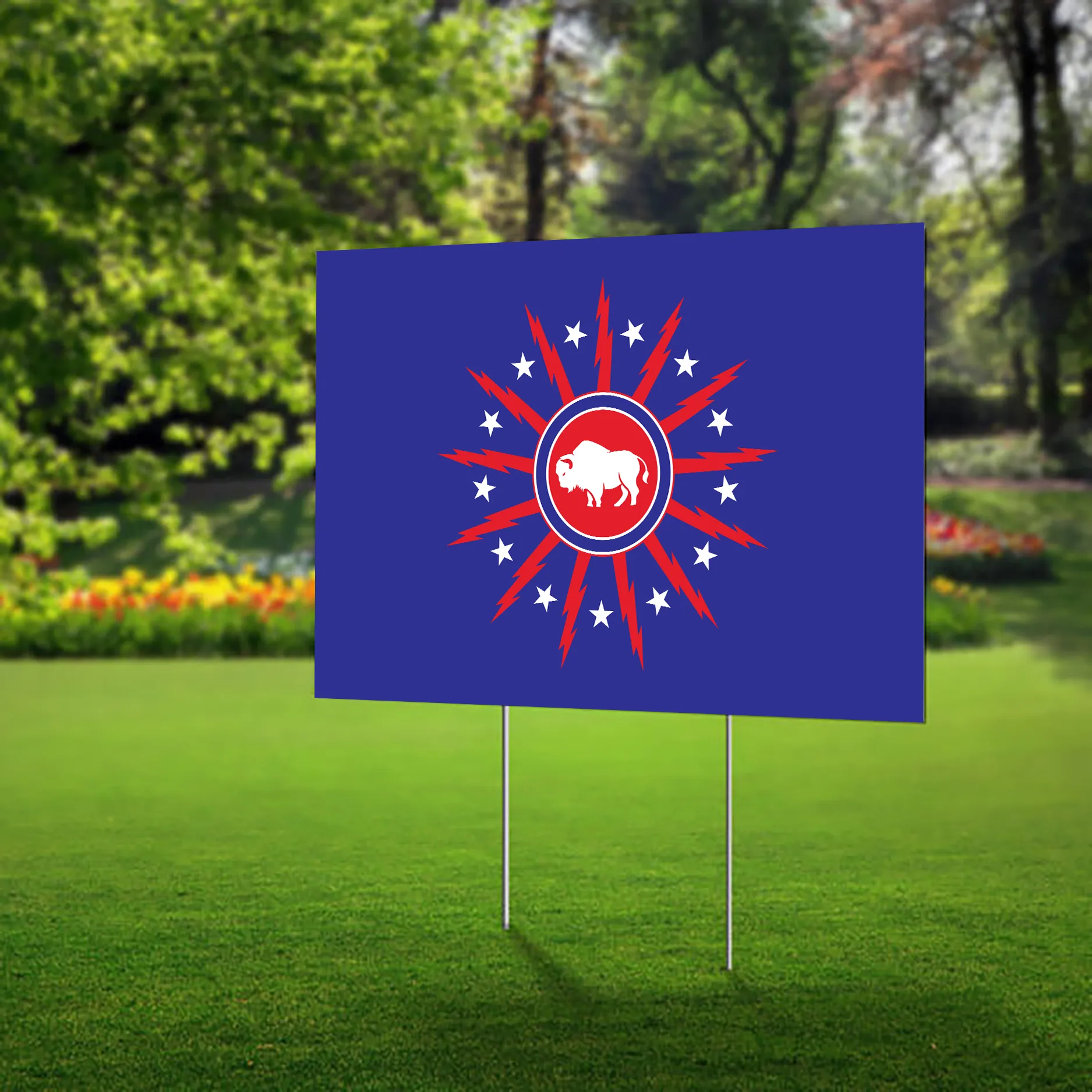 Lawn Sign - Buffalo Flag - Show your support for the city of Buffalo.