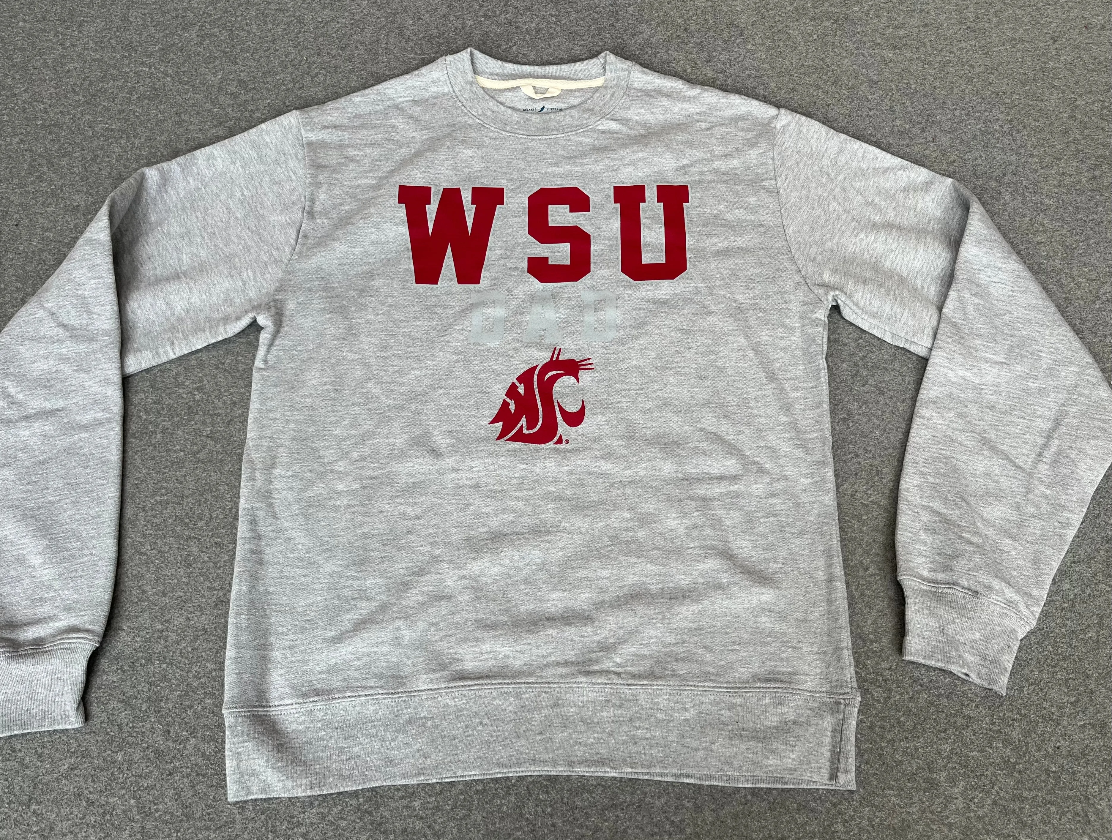 LEAGUE WSU DAD GREY CREWNECK  (see notes)