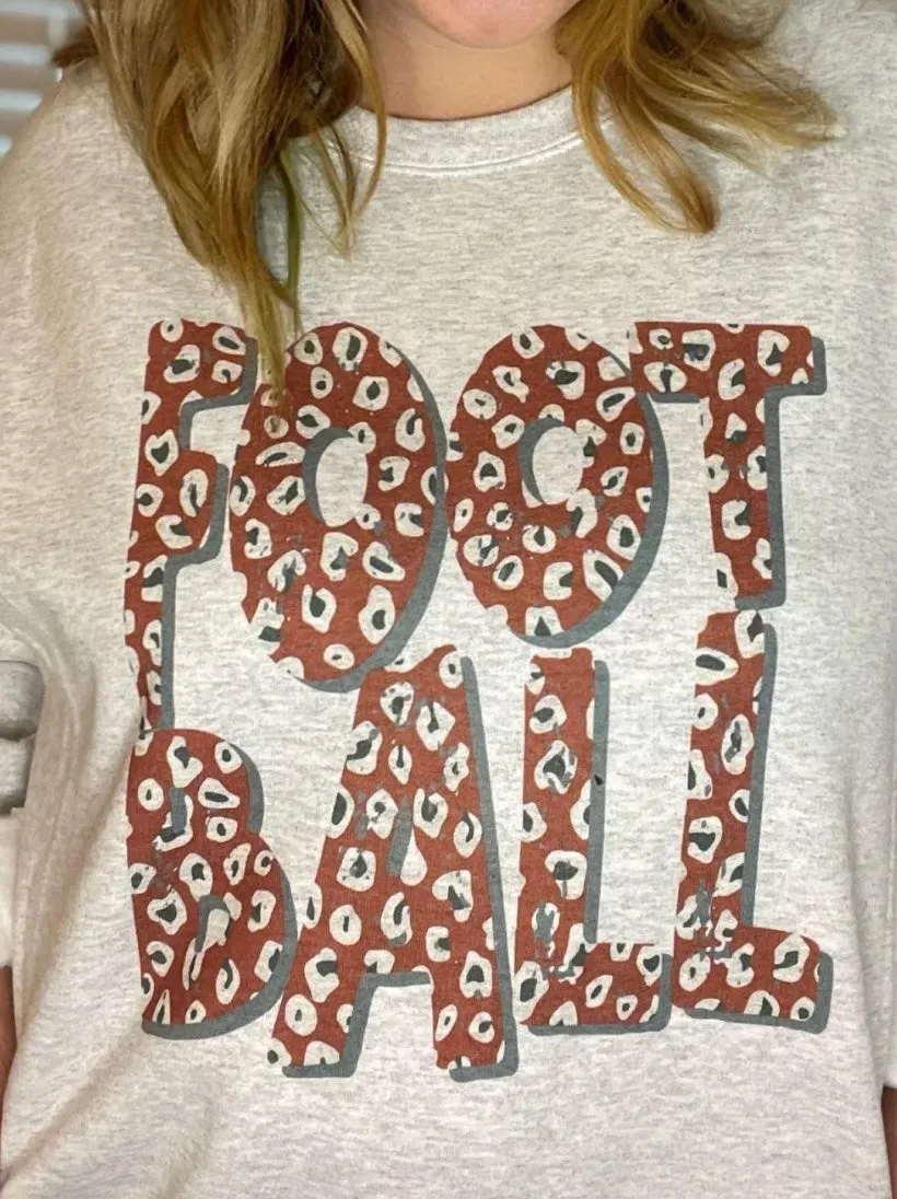 Leopard Football Sweatshirt