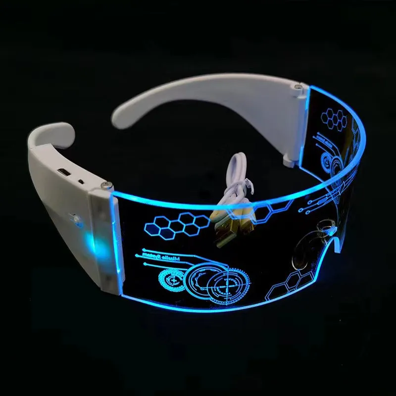 Light Up Visor Rechargeable Colour Changing Glasses