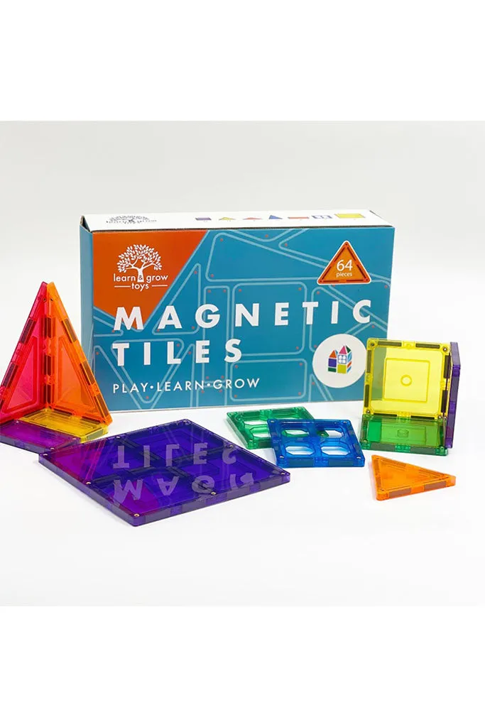 Magnetic Tiles Set - 64 Pieces