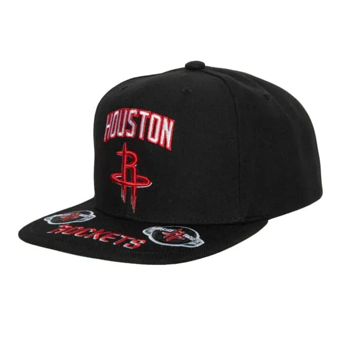 M&N NBA Front Loaded Snapback Houston Rockets