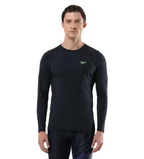 Men's Endurance Long Sleeve Splice Suntop - True Navy & Harlequin Green