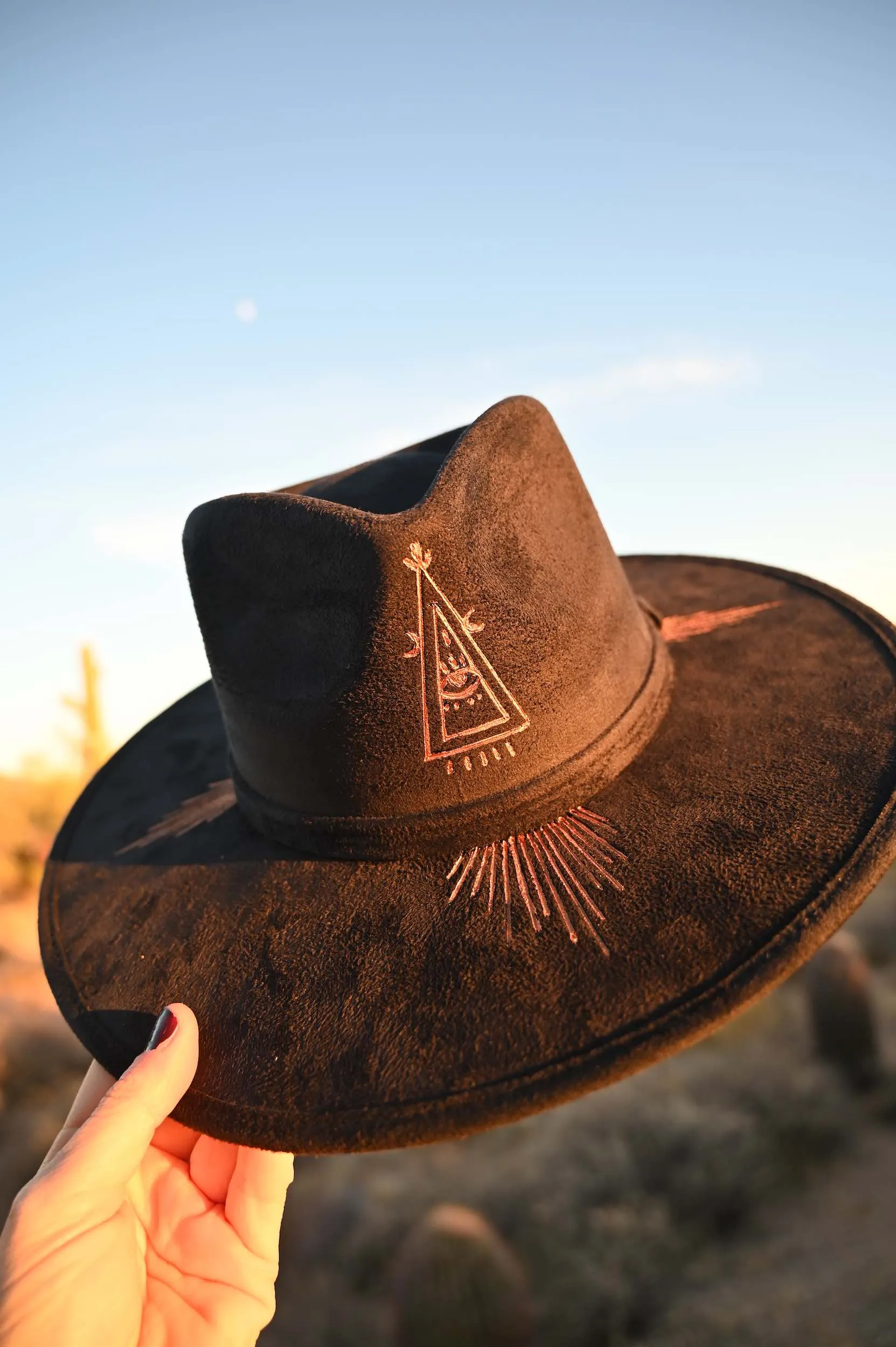 Moonlight Protection Fedora in Black & Gold