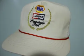 Napa Champion Spark Plugs Americas Best Rope Vintage 90's Adjustable Snap Back Hat