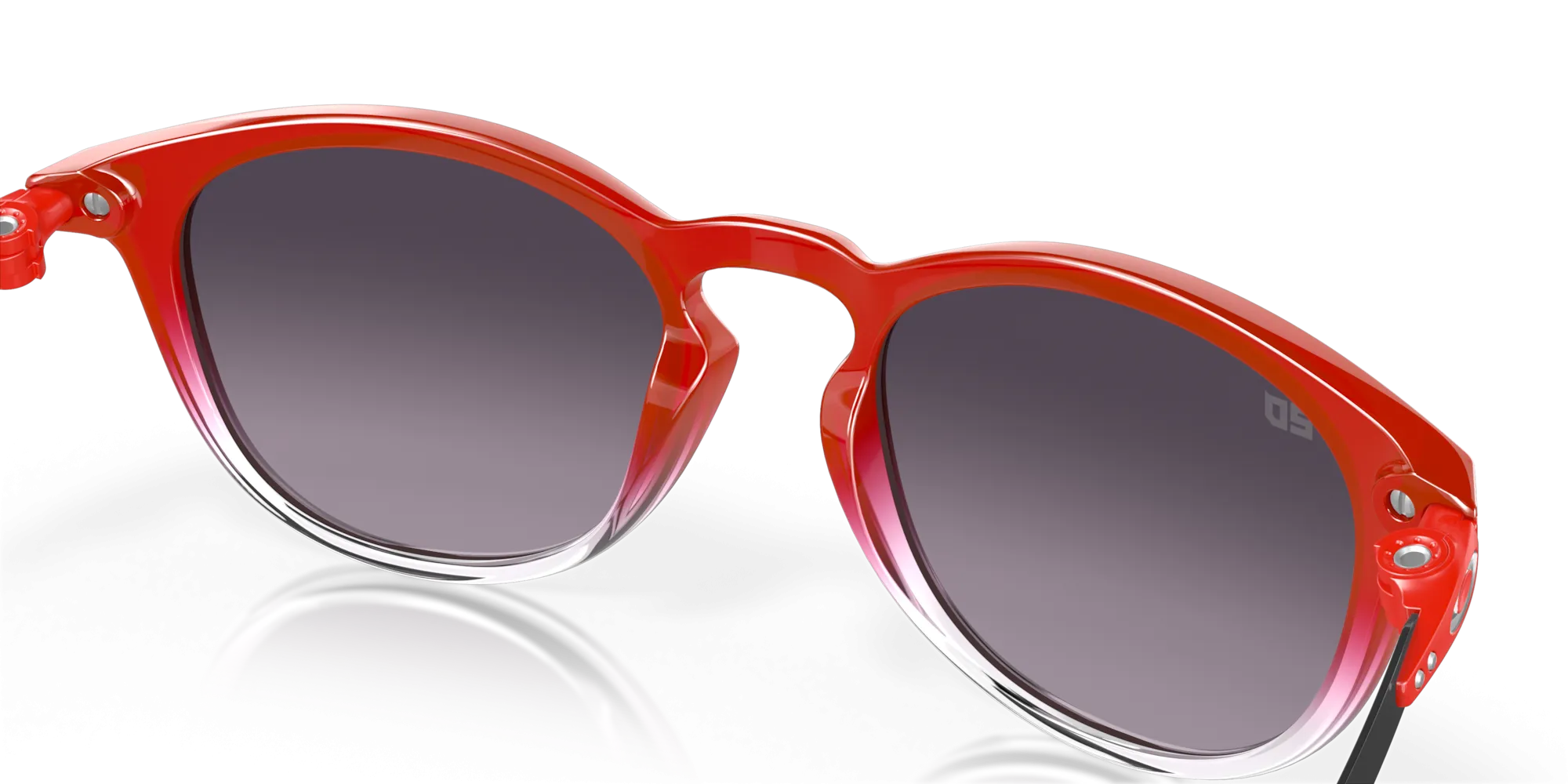 Oakley Pitchman Prizm Grey Gradient Lenses - Red Fade Frame