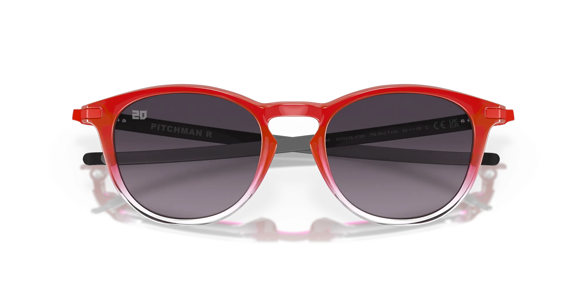 Oakley Pitchman Prizm Grey Gradient Lenses - Red Fade Frame