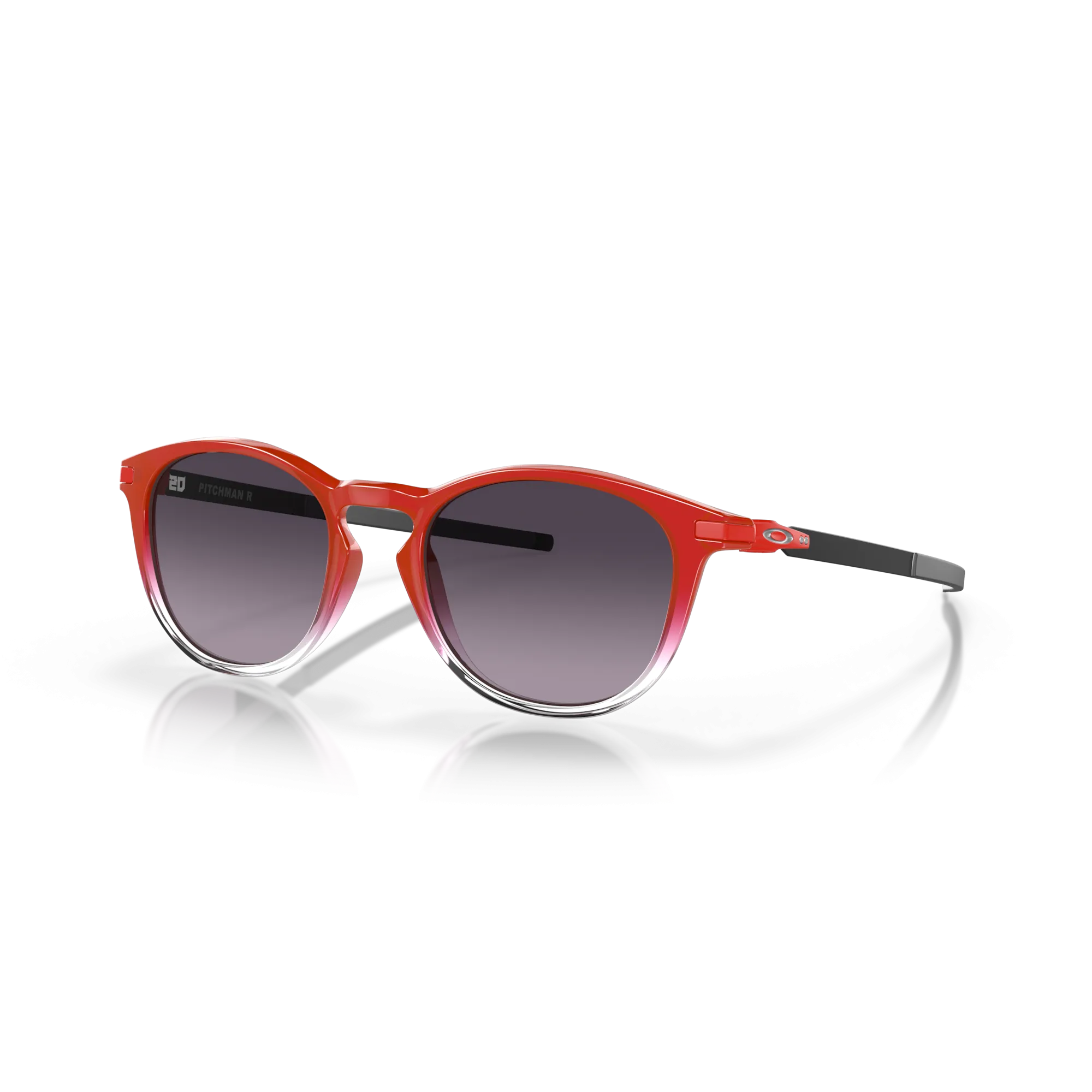 Oakley Pitchman R Fabio Quartararo Prizm Grey Gradient Lenses - Red Fade Frame