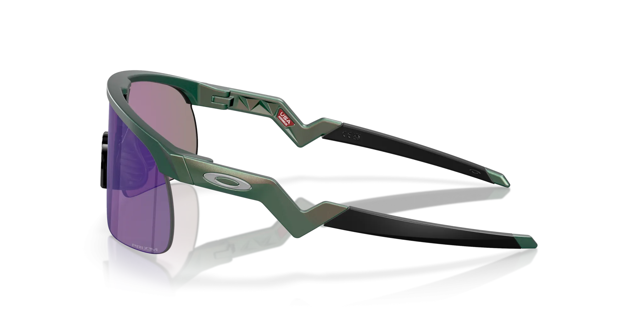 Oakley Resistor Prizm Jade Lenses Matte Silver/Green Colorshift Frame - (Youth Fit)