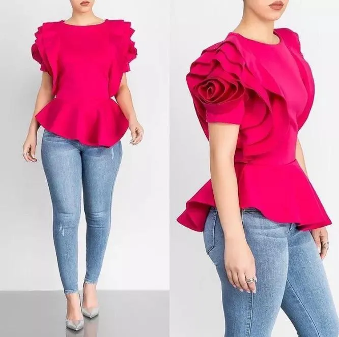 Rose Petal Sleeve Blouses