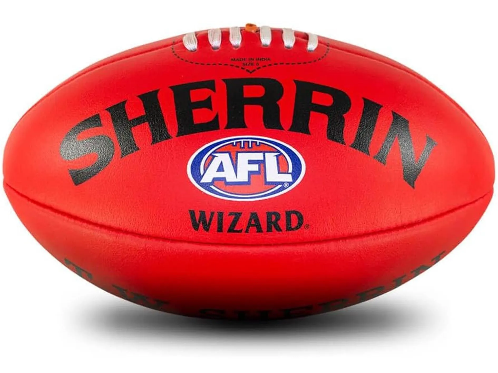 Sherrin Wizard Leather Football <br> RED