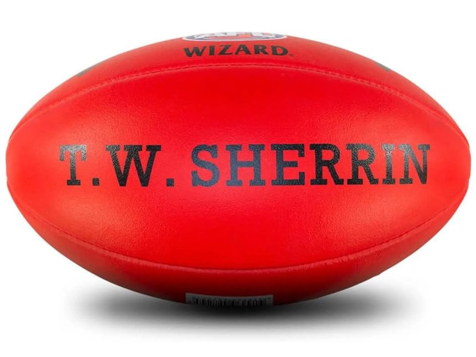 Sherrin Wizard Leather Football <br> RED