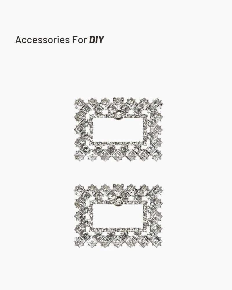 Sliver Diamond Square Buckle