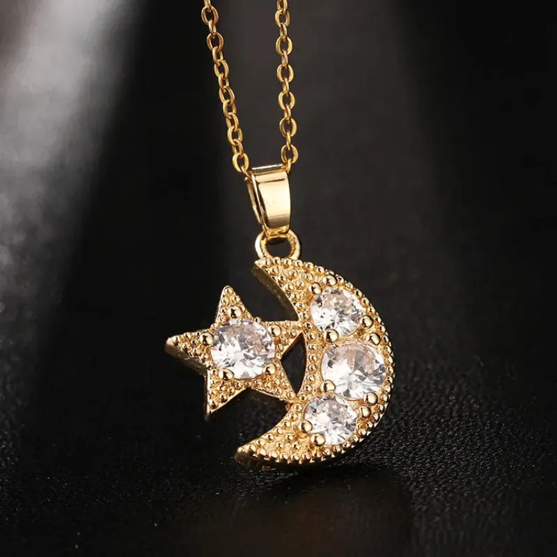 Sun Star Moon Necklace