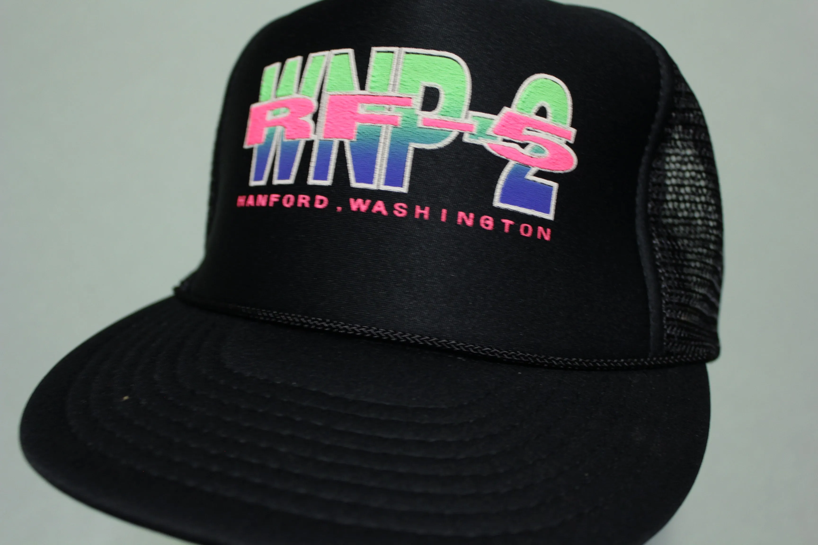 WNP-2 RF-5 Hanford WA Nuclear Power Vintage 90's Trucker Snapback Adjustable Hat